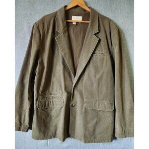 The Territory Ahead Blazer Olive Drab Mens Size XL Cotton